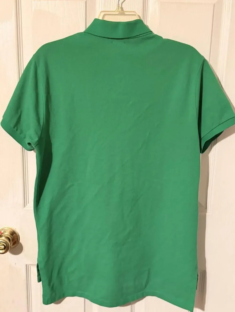 Polo Ralph Lauren 100% Cotton Custom Fit Green & Orange Pony Mesh Polo